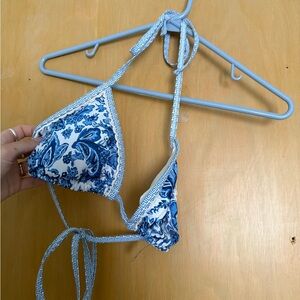 SHEIN Blue and White Bikini